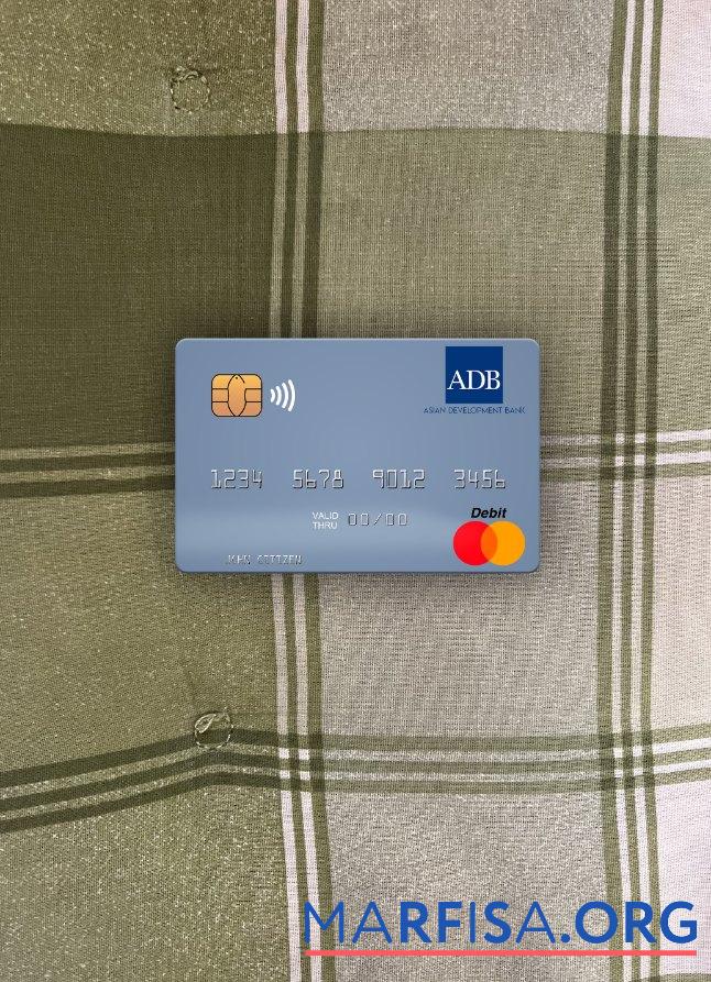 Blank Marshall Islands ADB Bank mastercard photolook front real example